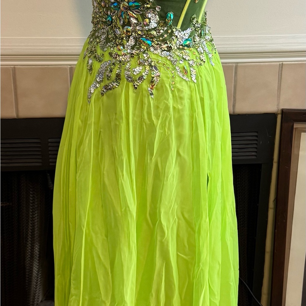 NEW Temptation Jeweled Green Prom Dress
